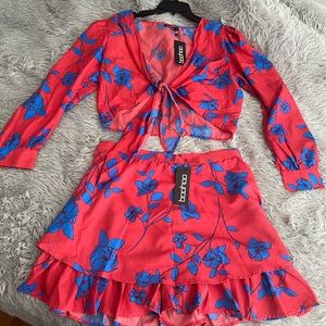 2 piece set. Crop top with skort